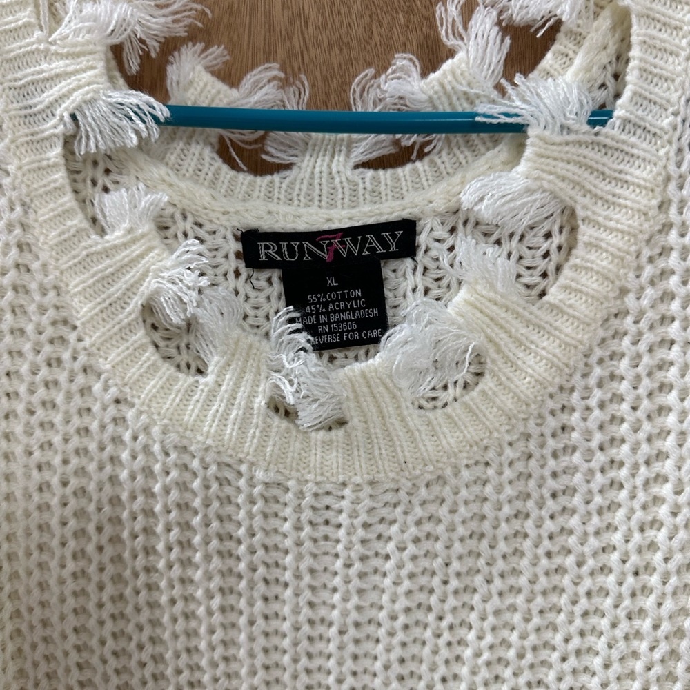 Lightweight Distressed Sweater NWOT